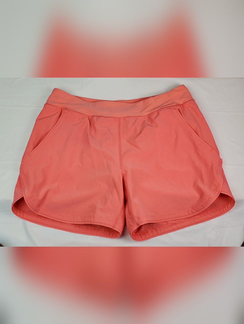 Lands End Womens 5" Board Shorts w/ Panty Pockets Swim Cover Up - Size 14 - EUC